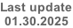 Last update 01.30.2025